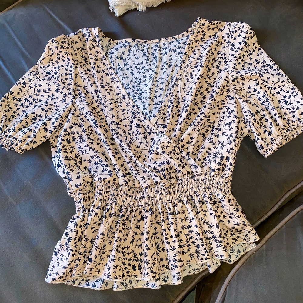 Floral Short Sleeve Blouse